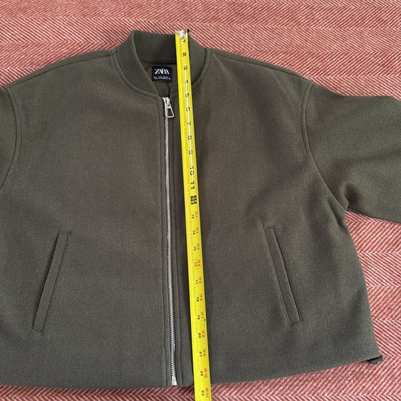 Zara Green Bomber S NWOT - Picture 7 of 11